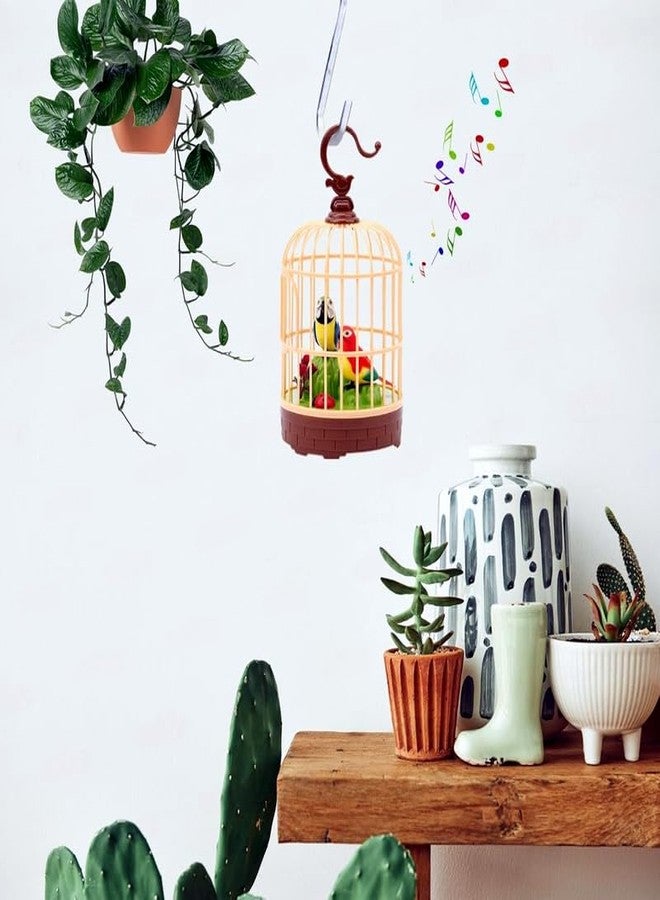mr.fix Mr Fix? Singing Moving Chirping Beautiful Bird Pet Toy in Cage, Hanging Cage with Music Singing Moving Chirping for Kids for Gifting/Home Decor/Living Room/Garden (Multicolour) - Image 5